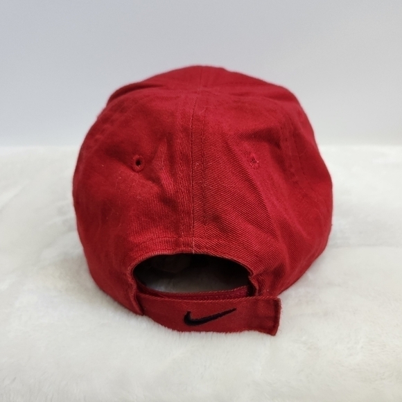 Nike Red Black Swoosh Just Do It Baseball Hat Cap Unisex Child Size 4-7 - Picture 5 of 13